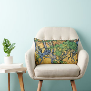 Coussin Rectangle Racines et troncs d'arbres par Vincent van Gogh