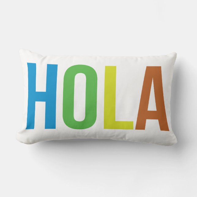 Coussin Rectangle Rainbow Hola (Recto)