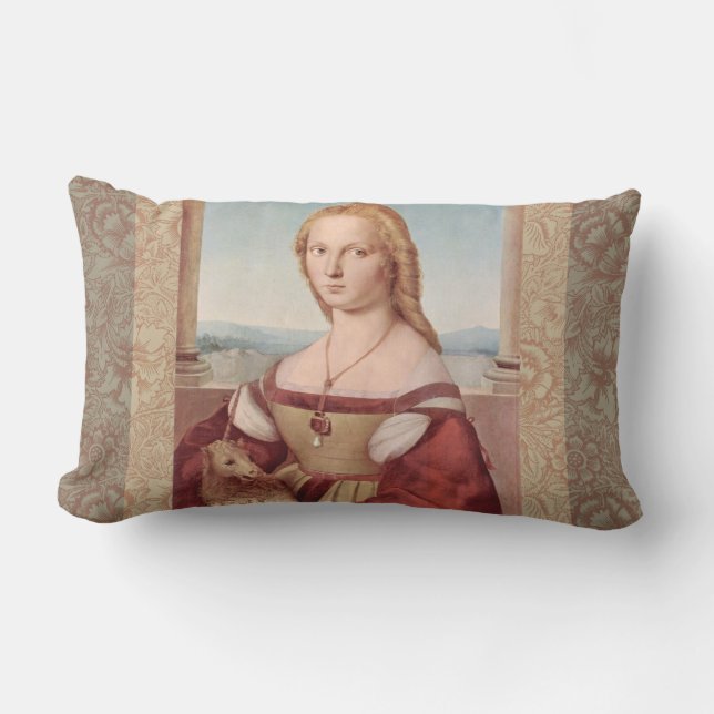 Coussin Rectangle Raphael Dame et la Licorne Classique beaux-arts (Recto)