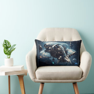 Coussin Rectangle Raspian Dynamorph Drone AI Art par Xzendor7