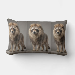 Coussin Rectangle Raton laveur majestueux Lion – Faune fantastique r