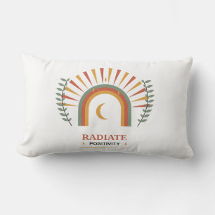 Coussin Rectangle Rayonner de Positivité Bohème Céleste Soleil Lune