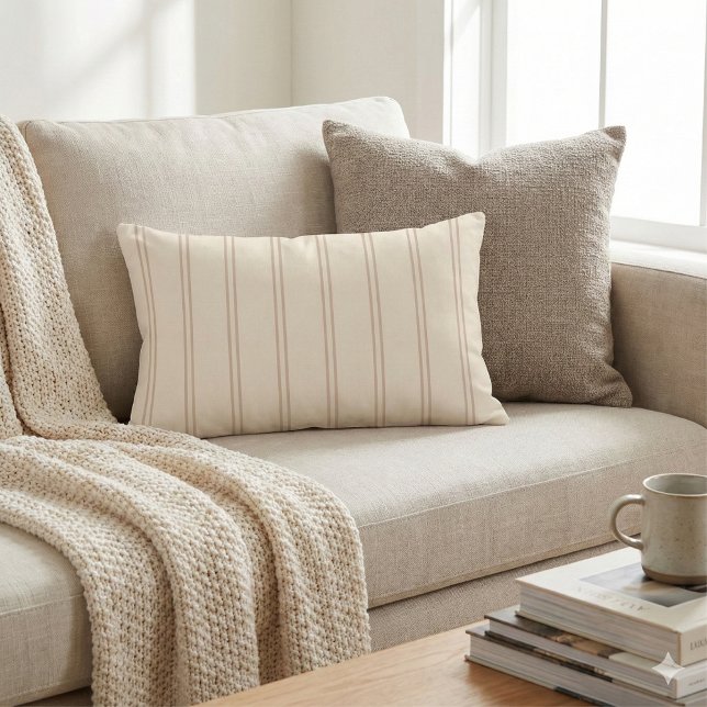 Coussin Rectangle Rayure à Carreau Rustique | Désert de Sable Dessin (Créateur téléchargé)