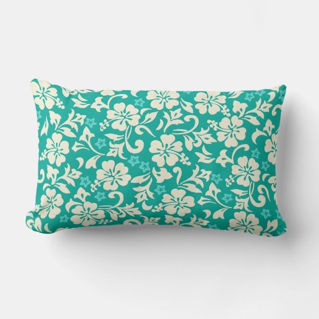 Coussin Rectangle Rayure hawaïenne de réversible de ketmie de (Recto)