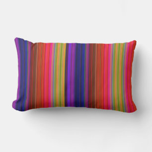 Coussin Rectangle Rayures arc-en-ciel