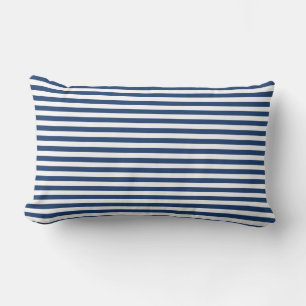 Coussin Rectangle Rayures Bleu Marine, Américain, Patriotique