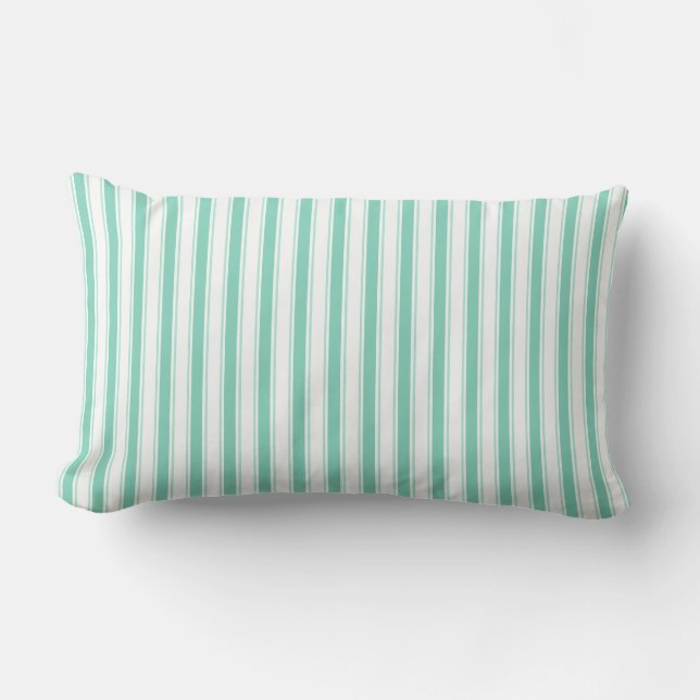 Coussin Rectangle Rayures de pays d'Aqua (Recto)