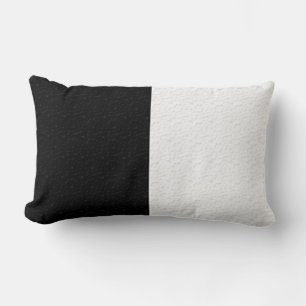 Coussin Rectangle Rayures demi-teintées noir et blanc texturées