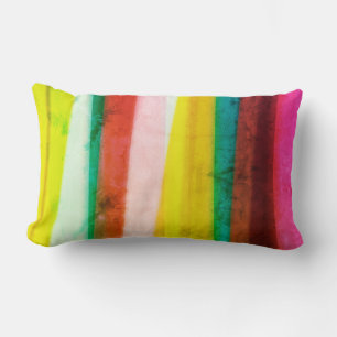 Coussin Rectangle rayures en gras dans les couleurs vives lancer ore