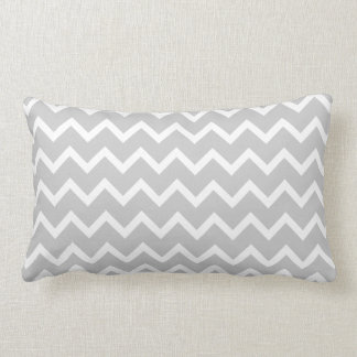 Coussin Rectangle Rayures grises et blanches de zigzag