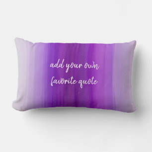 Coussin Rectangle rayures violettes ombre peinture ajouter votre pro