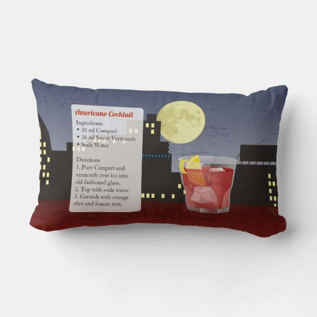 Coussin Rectangle Recette Americano (Verso)