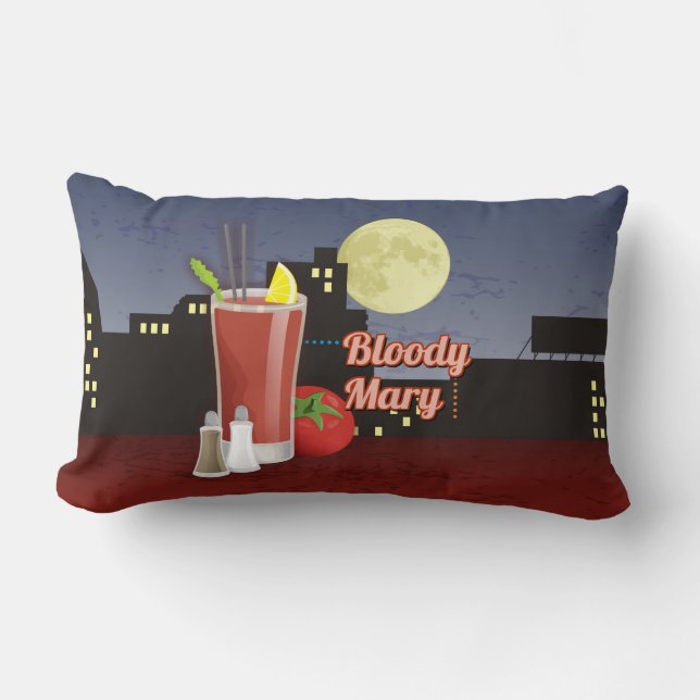 Coussin Rectangle Recette Bloody Mary (Recto)