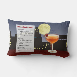 Coussin Rectangle Recette de cocktail Manhattan