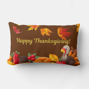 Coussin Rectangle Récolte de bons thanksgivings - Turquie et légumes