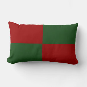 Coussin Rectangle Rectangles rouge et vert