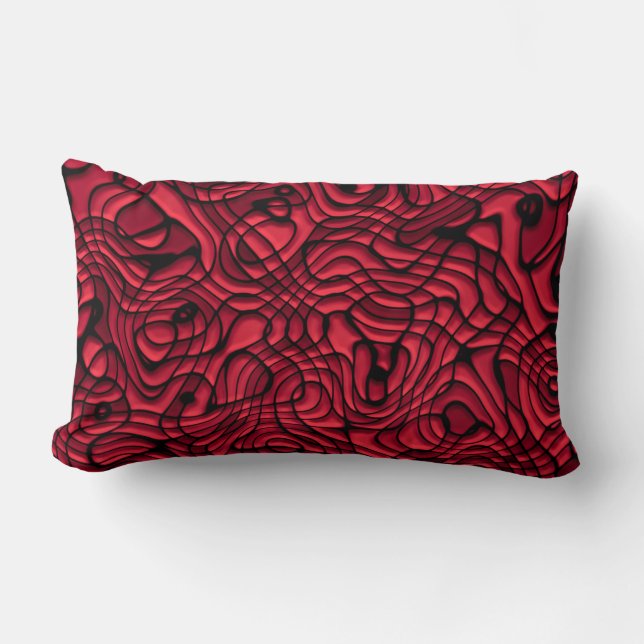 Coussin Rectangle Red Crazy Psycho Design Jeu d'oreiller (Recto)