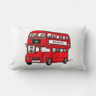 Coussin Rectangle Red Double Decker London Bus Nouveau-né Cadeau