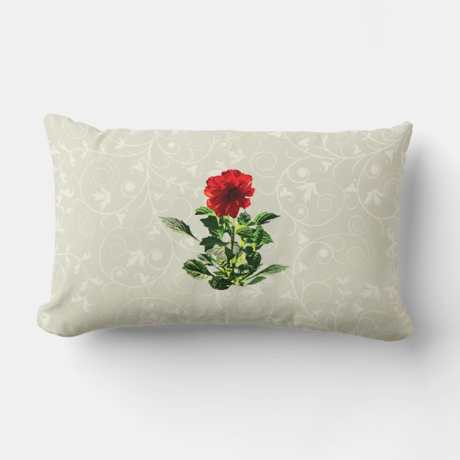 Coussin Rectangle Red Gerbera Daisy (Recto)