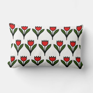 Coussin Rectangle red tulip pillow