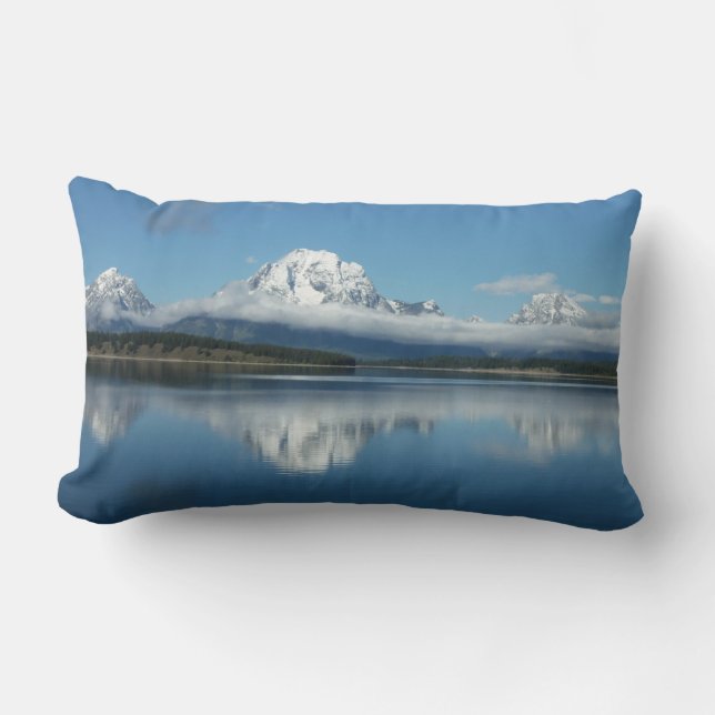 Coussin Rectangle Reflet du mont Moran dans le Grand Teton (Recto)