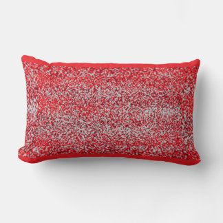 Coussin Rectangle Reflets de points rouges et gris  