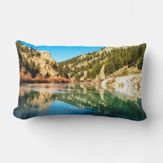Coussin Rectangle Réflexion en canyon d'Elevenmile (Recto)