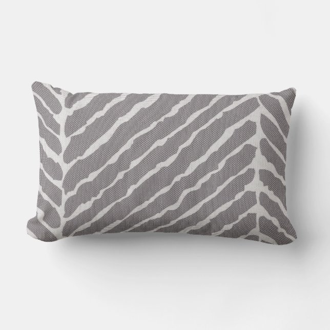 Coussin Rectangle Regard gris de toile de rayures de tigre (Recto)