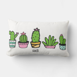Coussin Rectangle regroupement de cactus