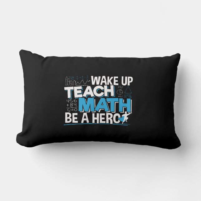 Coussin Rectangle Remerciement pour un professeur de mathématiques - (Recto)