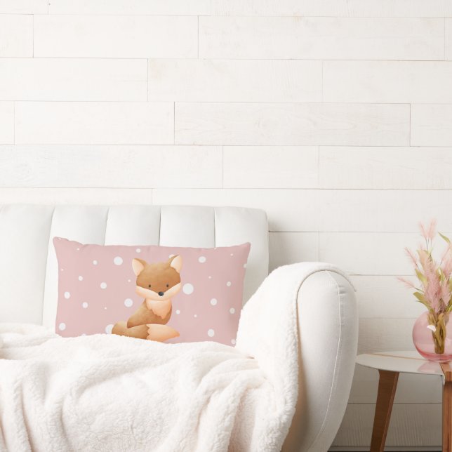 Coussin Rectangle Renard de bébé mignon d'été  (Canapé)