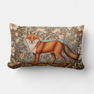 Coussin Rectangle Renard qui marche Inspiré de William Morris