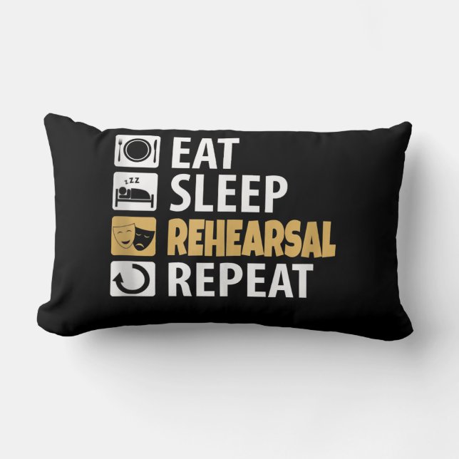 Coussin Rectangle Répétition de la répétition du sommeil - Citations (Recto)