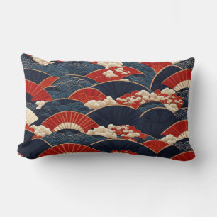 Coussin Rectangle Répétition du Motif japonais Kimono