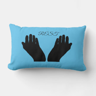 Coussin Rectangle Reposez entre les mains de Dieu