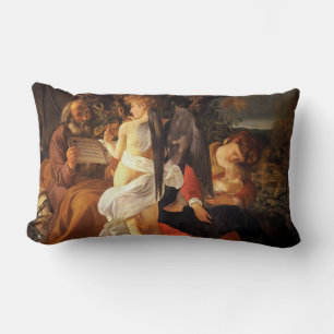 Coussin Rectangle Reposez-vous sur le vol vers l'Egypte (Caravaggio)