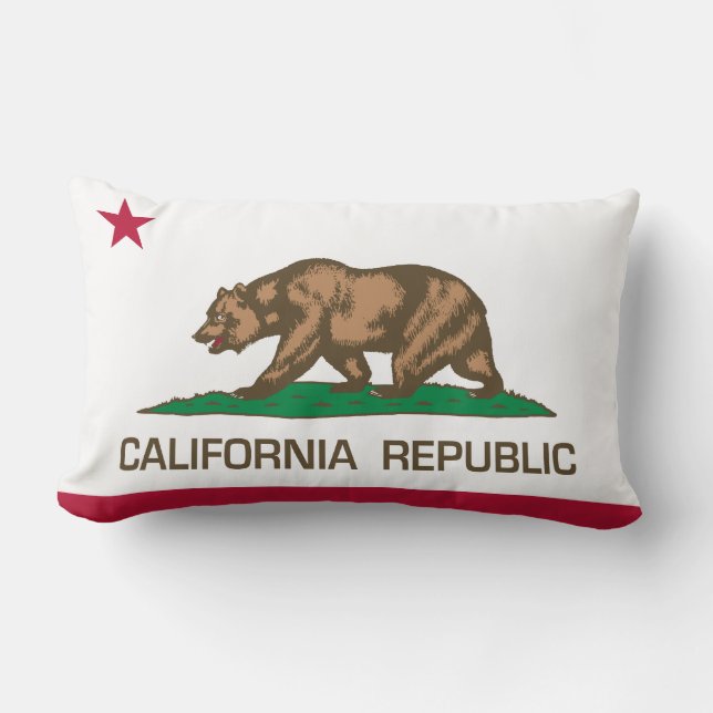 Coussin Rectangle République de la Californie (drapeau d'état) (Recto)