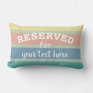 Coussin Rectangle réservé ajouter votre texte pour personnaliser les
