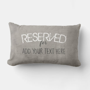Coussin Rectangle réservé au nom personnalisé ajouter du texte en gr