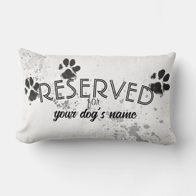 Coussin Rectangle réservé pour ajouter votre nom de chien sur le des (Recto)