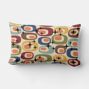 Coussin Rectangle Rétro Abstrait Moderne du Milieu du Siècle