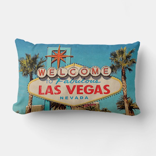 Coussin Rectangle Rétro accueil de cru vers Las Vegas fabuleux (Recto)