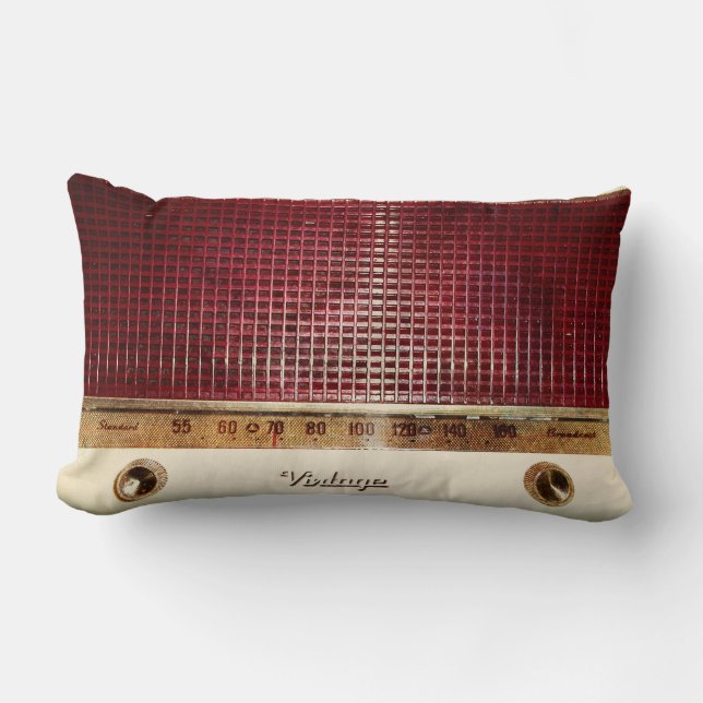 Coussin Rectangle Rétro radio (Recto)