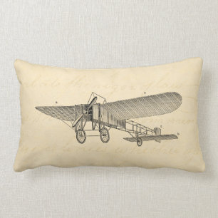 Coussin Rectangle Rétro vieil avion d'appui vertical d'avion vintage