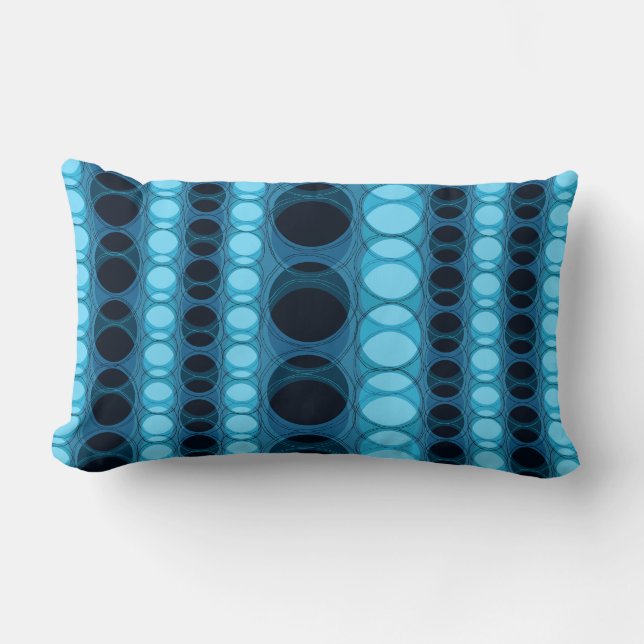 Coussin Rectangle Rétros rayures de point de polka de phares (Recto)