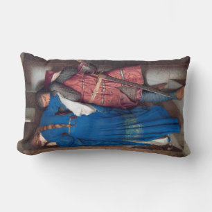 Coussin Rectangle Réunion sur les escaliers à tourelle (par F.W. Bur