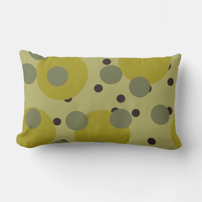 Coussin Rectangle Rêve d'avocat rétro Cercles atomiques des années 1 (Recto)