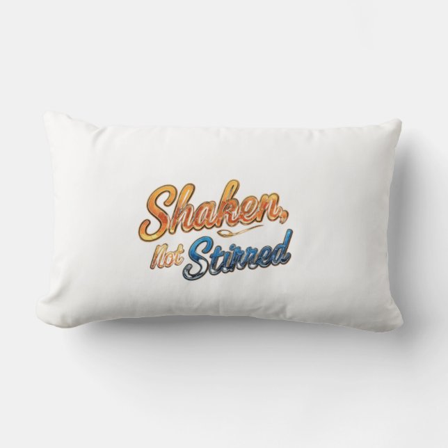 Coussin Rectangle "Réveillé, Pas Fatigué." (Recto)