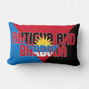Coussin Rectangle Rêver en couleur avec Antigua et Barbuda