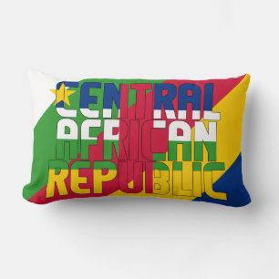 Coussin Rectangle Rêver en couleur avec la République Centrafricaine